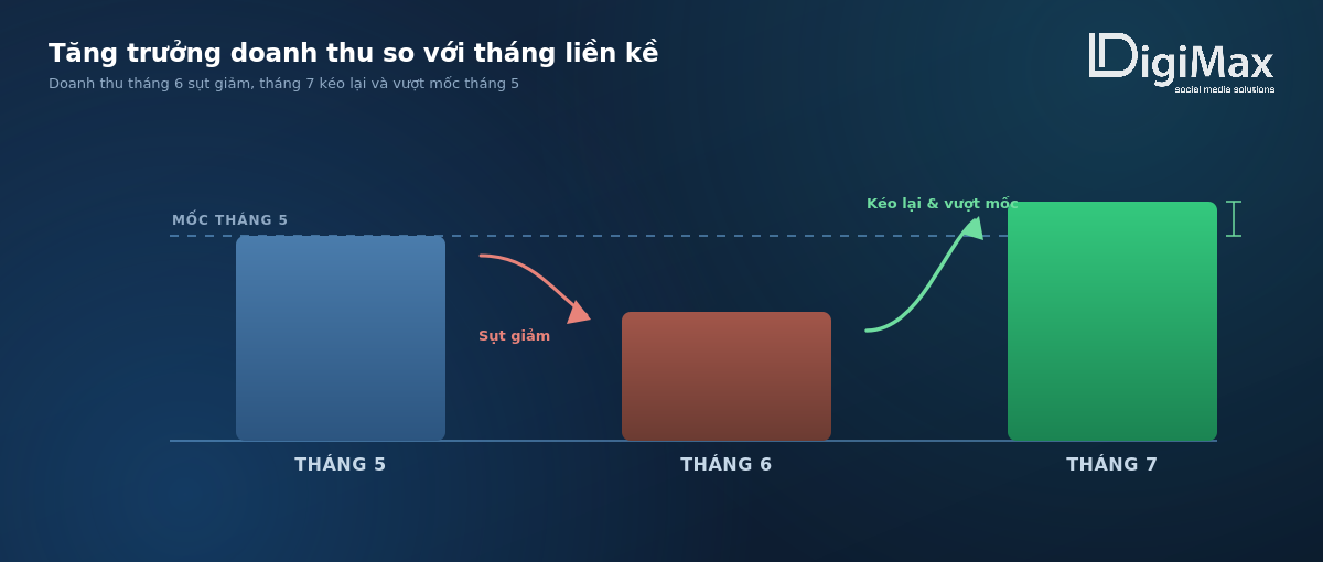 biểu đồ doanh thu tăng trưởng